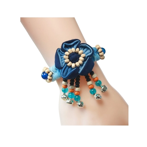 Bai Ethnic Handmade Tie-Dye Fabric Bracelet from Dali Ancient City, Yunnan