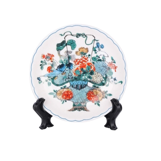 Suzhou Museum Porcelain Pattern Mini Plate Magnet – Ceramic Fridge Decor with Traditional Chinese Motifs
