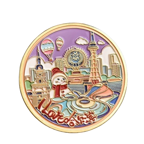 Harbin Ice & Snow World & Sophia Cathedral Souvenir: Urban Commemorative Badge