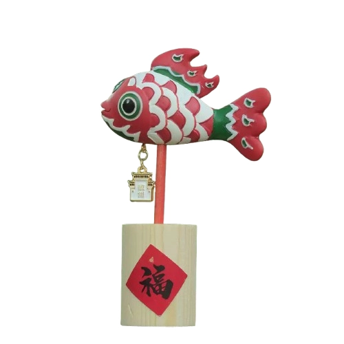 Glowing Huizhou Fish Lantern Resin Fridge Magnet & Handheld Ornament: A Radiant Intangible Cultural Heritage Souvenir from Huangshan, Anhui