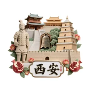 Xi'an Metal Relief Fridge Magnet Set – Iconic Landmarks in Miniature Art