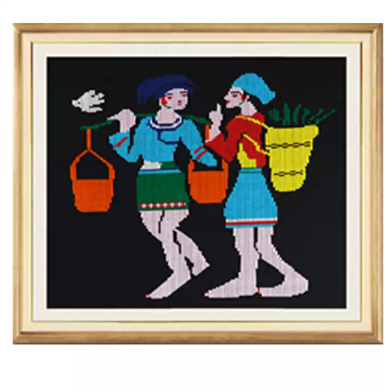 Zhangjiajie Tujia Brocade Xilankapu Wall Hanging - Handwoven UNESCO Intangible Cultural Heritage Art, Framed/Unframed Tapestry Decor